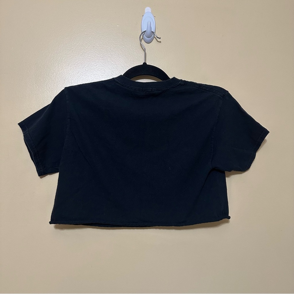 John Galt Brandy Melville Rough Rider Short Sleeve Cropped Tee Women XS Black - Picture 6 of 6